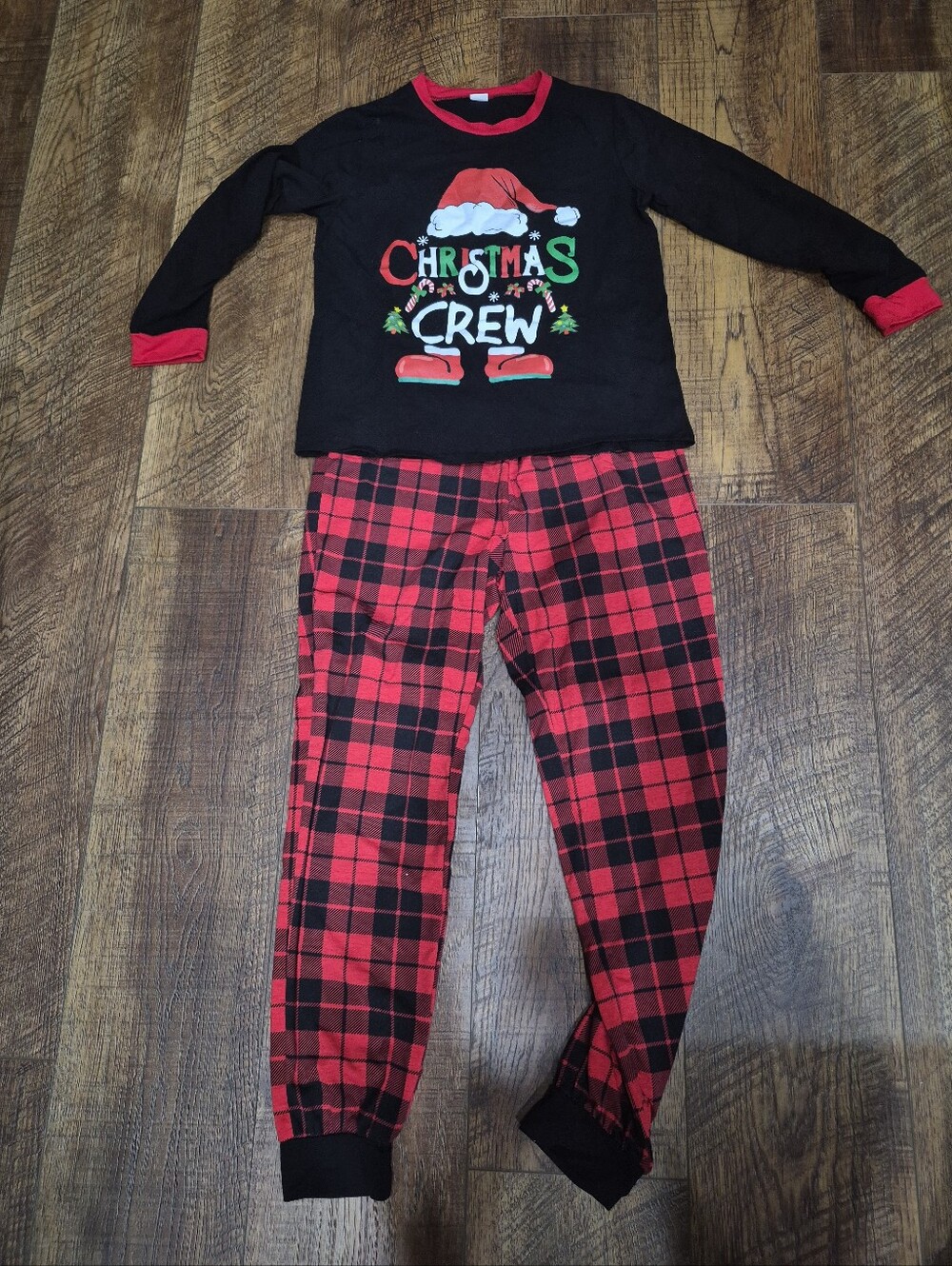 Women's Moms Christmas Crew 2 Piece Pajamas Set Size Medium Family Pictures